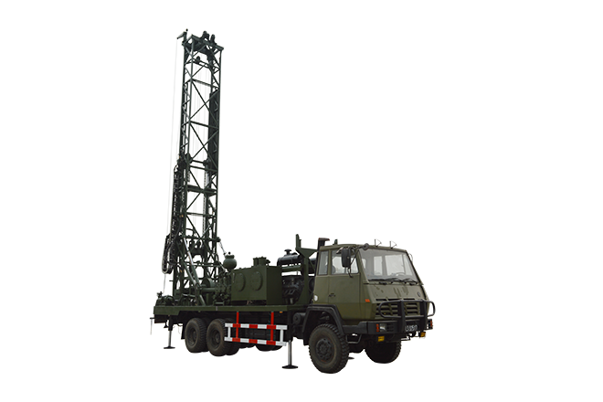 Truck mounted water well drilling rig